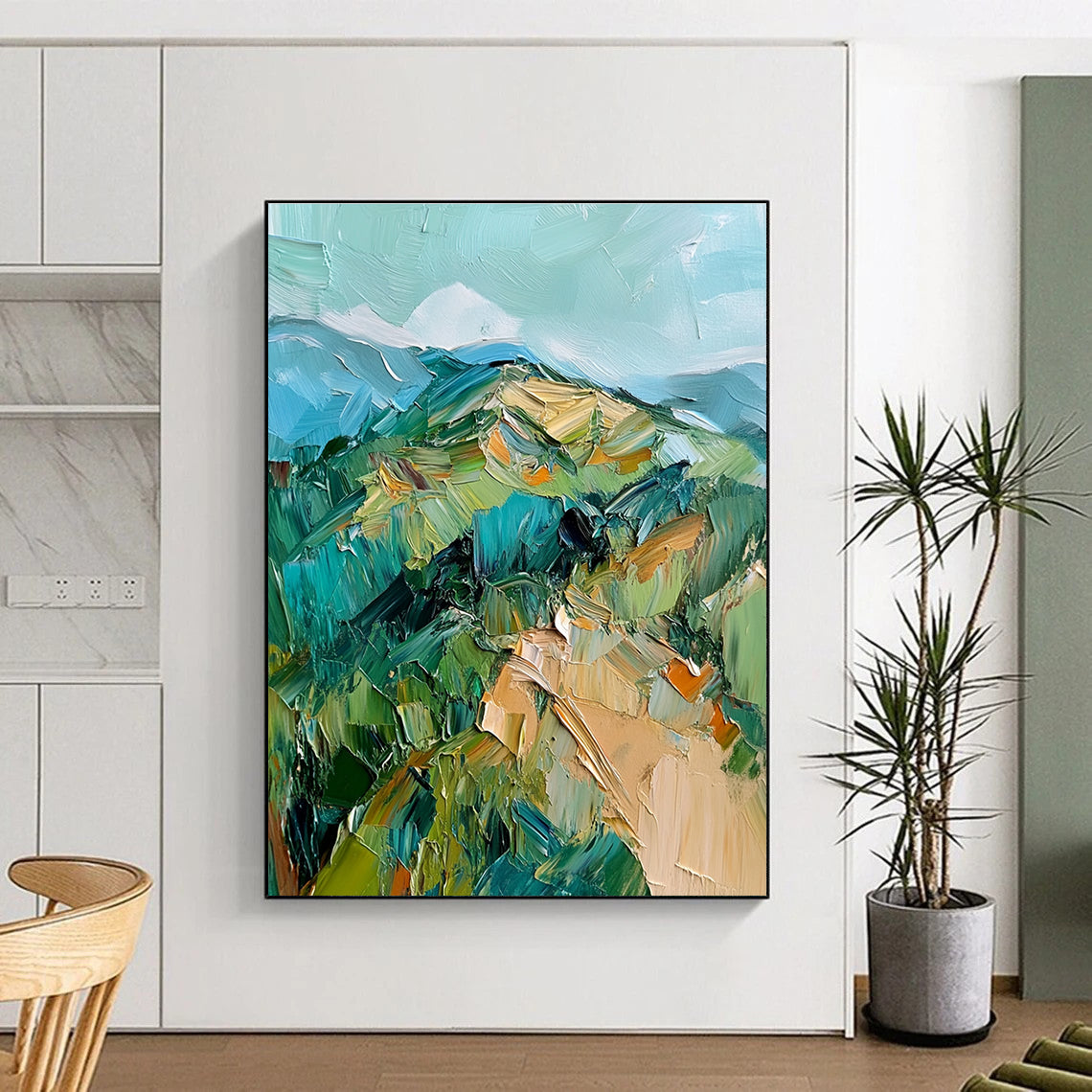 Textured Mountain Landscape for Adventure - Themed Lodge & Nature Art Gallery STSC187