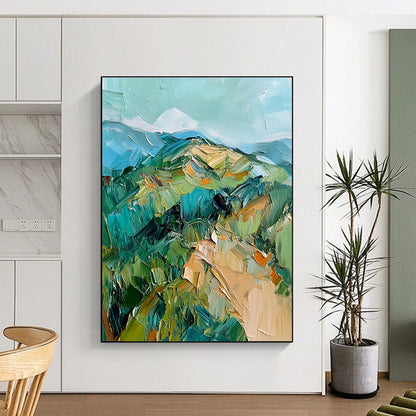 Textured Mountain Landscape for Adventure - Themed Lodge & Nature Art Gallery STSC187