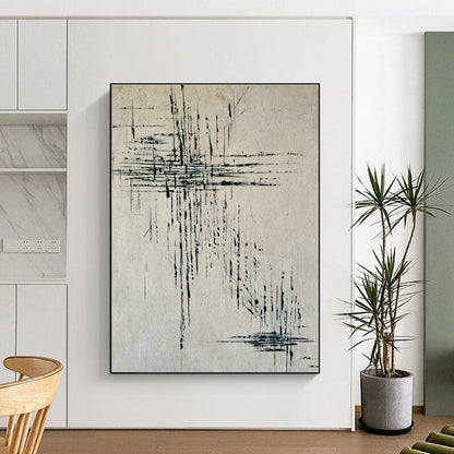 Line Texture Abstract Art for Minimalist Study & Contemporary Art Gallery DLZ0766