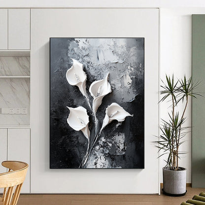 Textured Flower Relief for Sophisticated Home Dining Room & High - End Floral Art Space STSC509