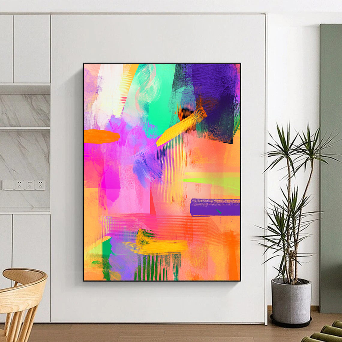 Vibrant Abstract Color Burst for Creative Studio & Modern Café STSC551