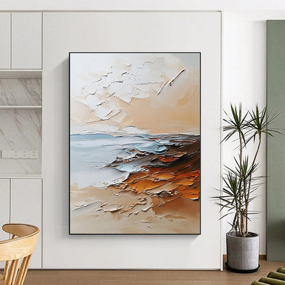Textured Coastal Palette Art for Rooftop Bar & Creative Studio STSC096