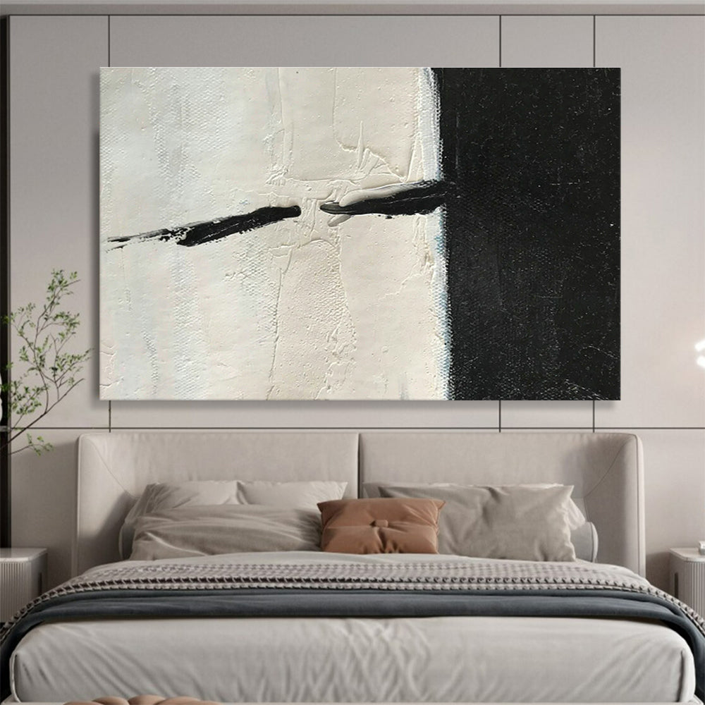 Black - White Abstract Art for Contemporary Art Gallery Bathrooms DLZ2561