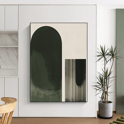 Abstract Green Shapes Art for Contemporary Home Living Room & Art Gallery Corridor STSC1031