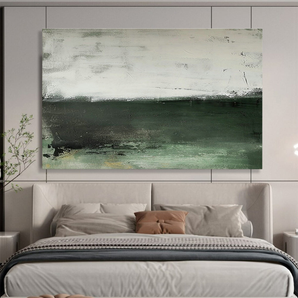 Gray - Green Minimalist Abstract Art for Scandinavian - Style Dining Areas DLZ2648