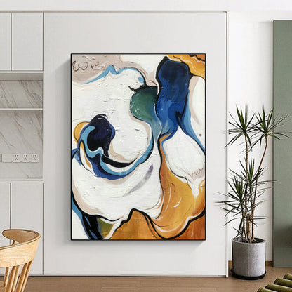 Curved Color Abstract Art for Living Room & Bedroom DLZ0465