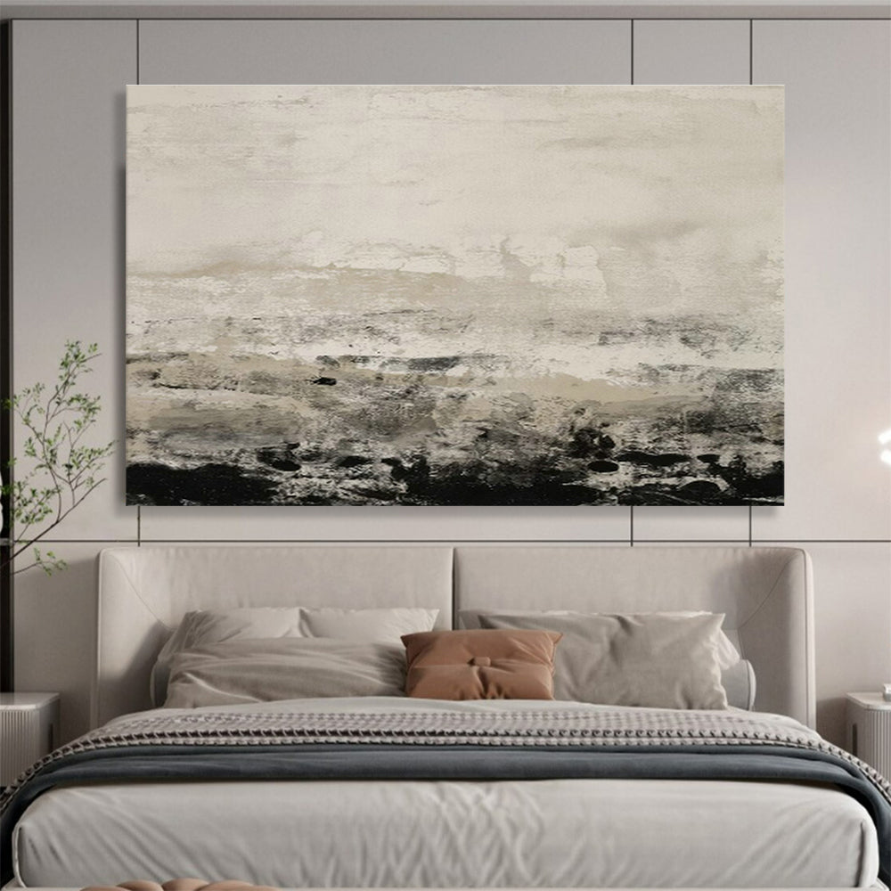 Grey - Black Abstract Landscape Art for Industrial - Chic Loft DLZ2829
