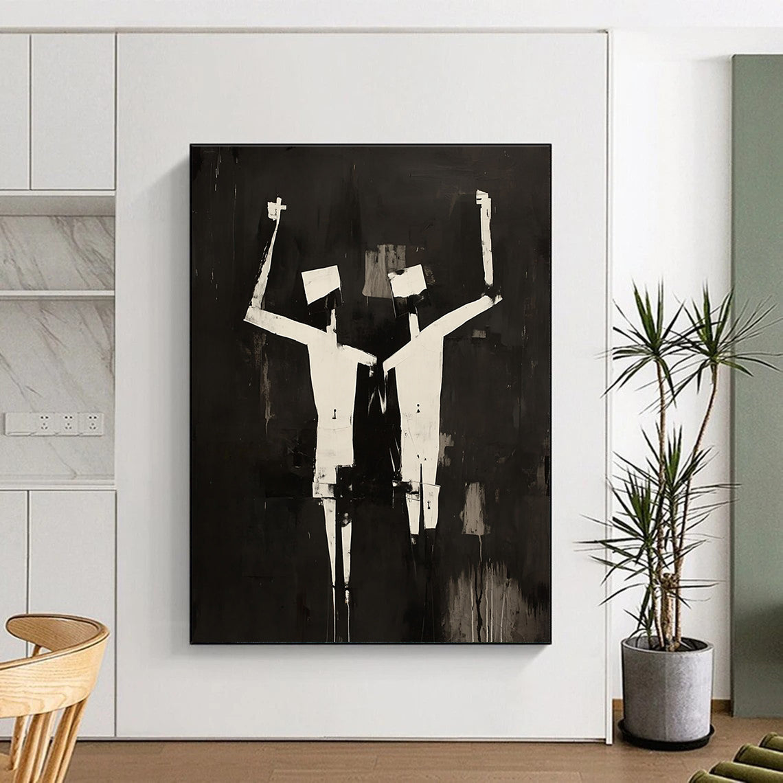 Black and White Figures for Urban Art Space & Modern Gym STSC1145