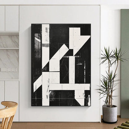 Black and White Geometric Abstract for Modern Study & Architectural Firm STSC1279
