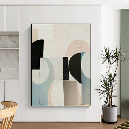 Soft Geometric Art for Scandinavian - Style Bedroom & Wellness Coach Office DLZ1517