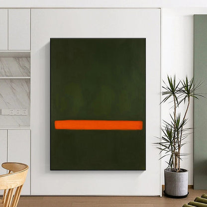 Green - Orange Minimalist Art for Industrial Loft & Contemporary Study DLZ2102