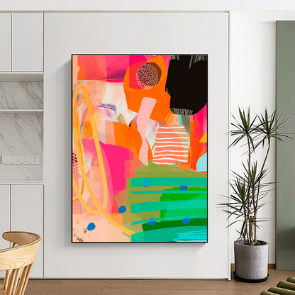 Colorful Geometric Abstract Art for Modern Office & Trendy Café DLZ0650