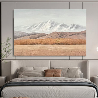 Snow Mountain Landscape Art for Adventure Lodge Common Area Walls DLZ3274