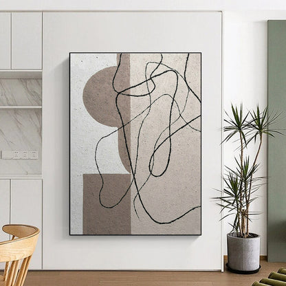 Minimalist Line & Geometry Art for Nordic Living Room & Design Studio DLZ1990