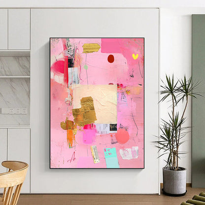 Pink Collage Abstract for Feminine - Inspired Boutique & Boho - Chic Home STSC748