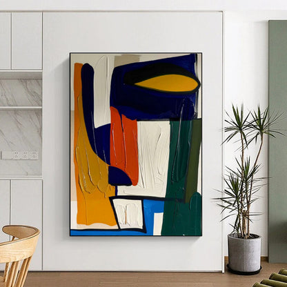 Bold Color - Block Abstract Art for Office Reception & Dining Room DLZ1194