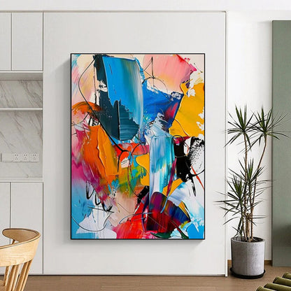 Vivid Abstract Composition Art for Art Gallery Opening & Trendy Corporate Office DLZ1539