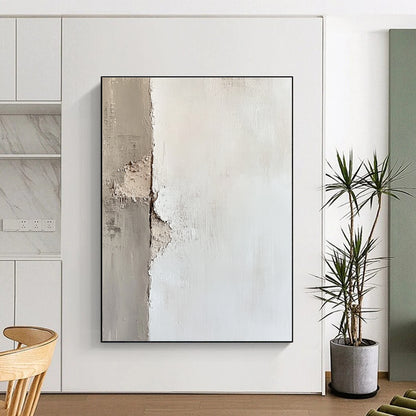 Textured White Wall Abstract for Industrial - Chic Loft & Contemporary Art Gallery STSC653