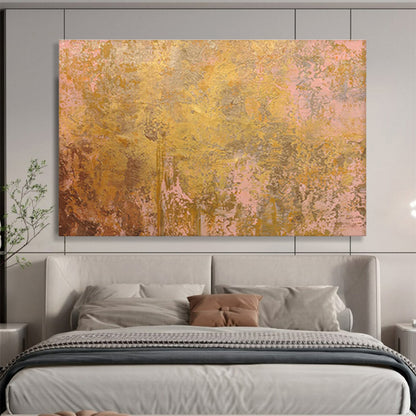 Gold - Pink Gradient Abstract Art for Charming Dressing Rooms DLZ2406