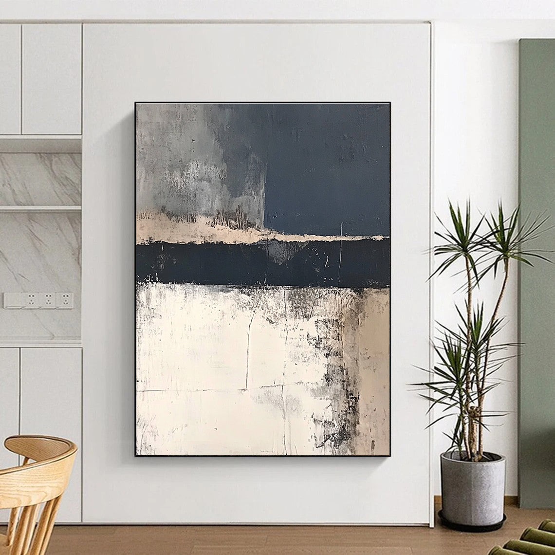 Minimalist Abstract Layers for Serene Home Office & Modern Bedroom STSC217
