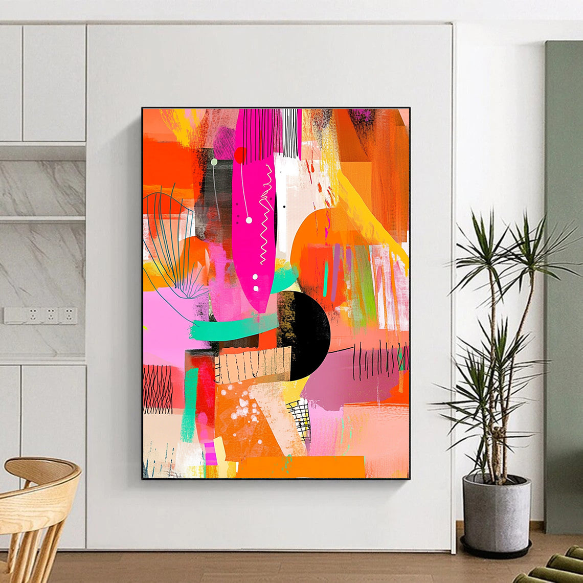 Vibrant Abstract Composition for Playful Kids’ Room & Art - Loving Office STSC1222