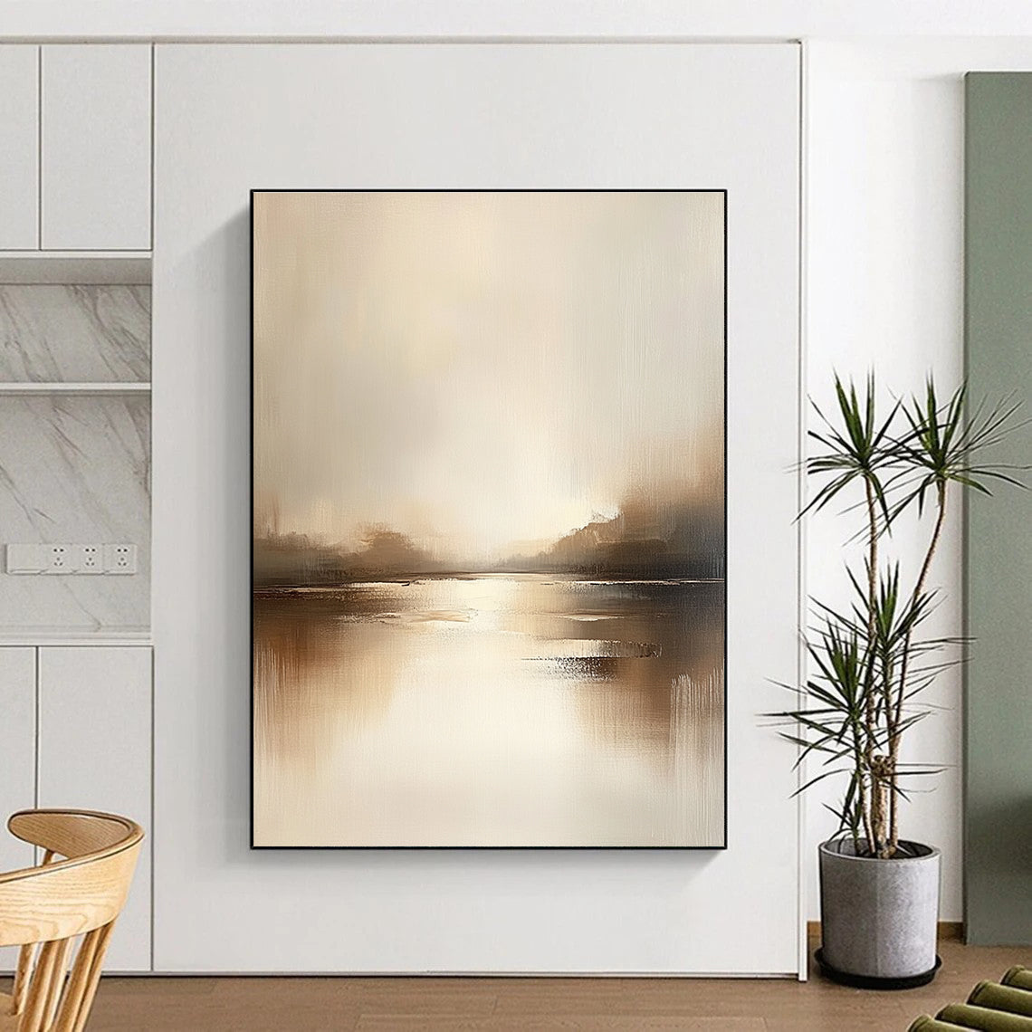 Soft - Toned Lake Serenity Art for Bedroom Retreat & Spa Lounge STSC091