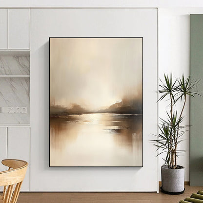 Soft - Toned Lake Serenity Art for Bedroom Retreat & Spa Lounge STSC091