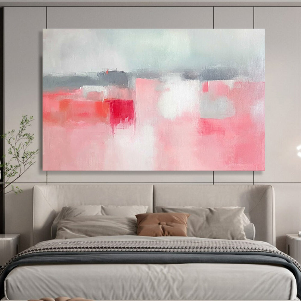 Soft Pink - Toned Abstract Art for Romantic Bedroom & Poetry - Writing Studio SC257