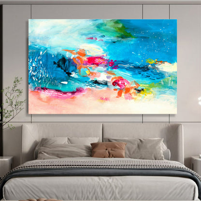 Blue - Tone Colorful Abstract Art for Inviting Dining Areas DLZ2415