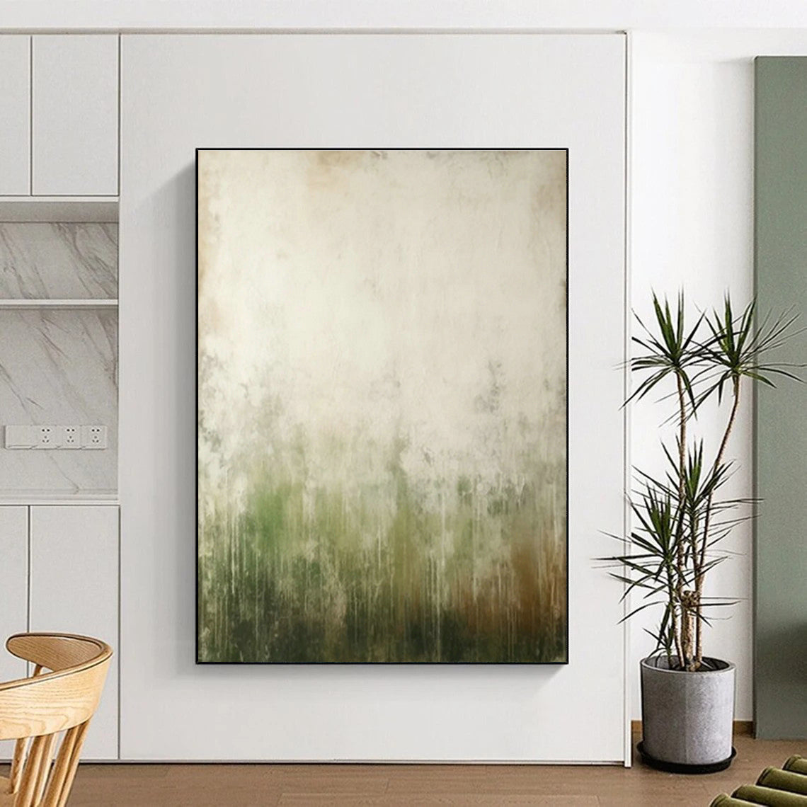 Green - Gradient Abstract Art for Yoga Studio & Forest Retreat Cabin DLZ0847