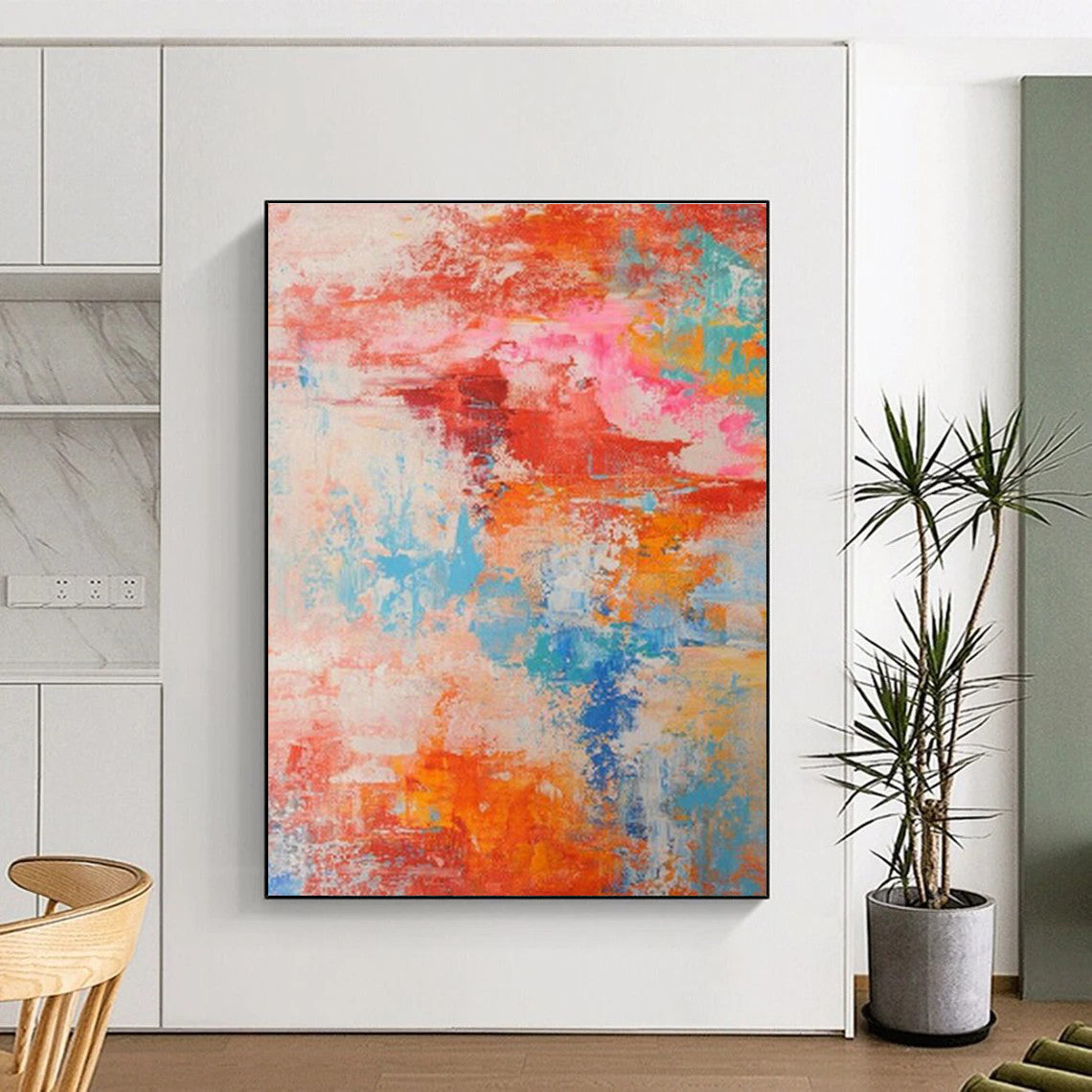 Colorful Abstract Art for Bohemian - Style Café Dining Walls DLZ0030