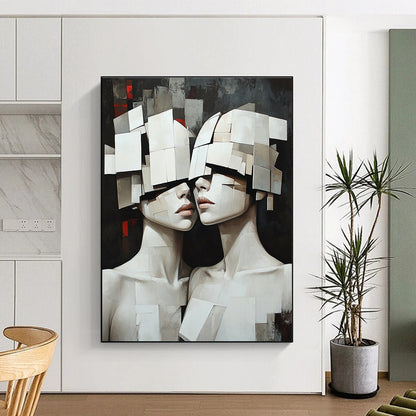 Cubist Figures Thought - Provoking Art for Modern Art Museum & Creative Home Studio STSC1455