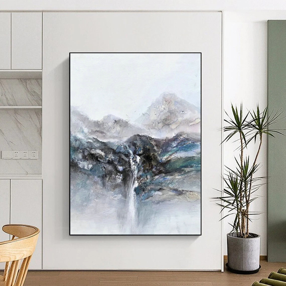 Landscape with Waterfall Abstract Art for Living Room & Study DLZ0506