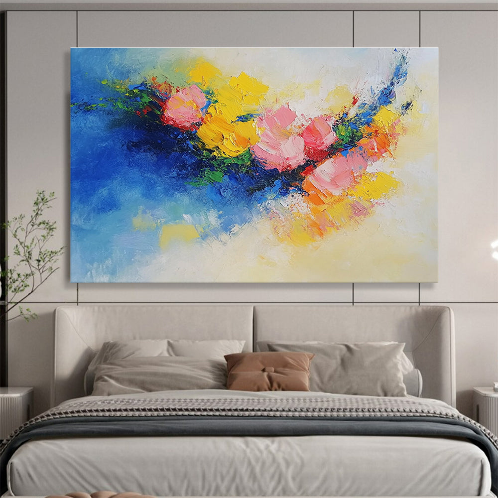 Colorful Flower Bouquet Art for Romantic Restaurant & Floral - Themed Café SC190