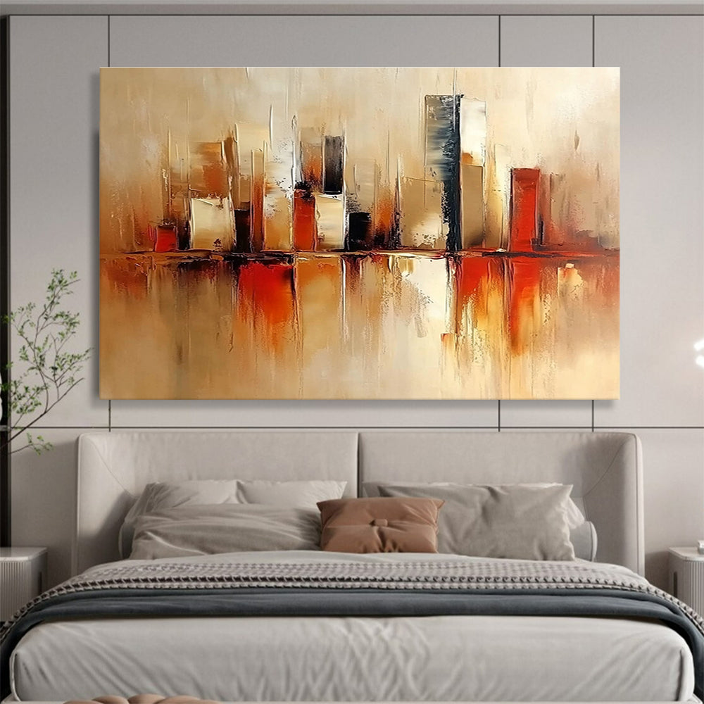 Abstract Cityscape Art for Urban Loft & Architecture - Lover’s Home SC098