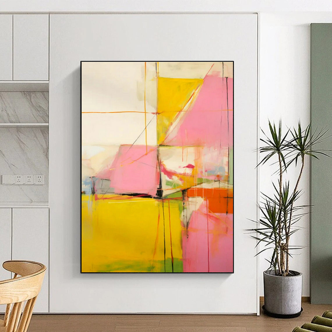 Colorful Geometric Abstract Art for Modern Office Breakroom & Creative Studio DLZ1760