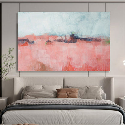Pink - Field Abstract Landscape Art for Playful Kids’ Room DLZ2800
