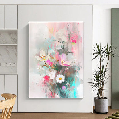 Soft Color Floral Abstract for Girly Bedroom & Art - Centric Café STSC857