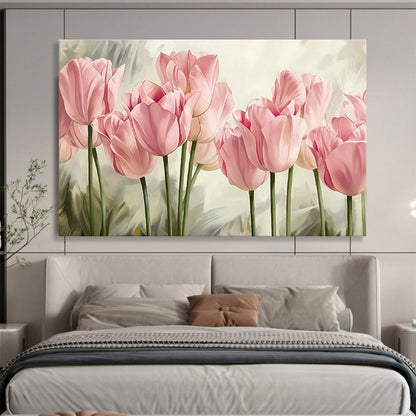 Pink Tulip Art for Feminine - Themed Beauty Salon Waiting Areas DLZ3282