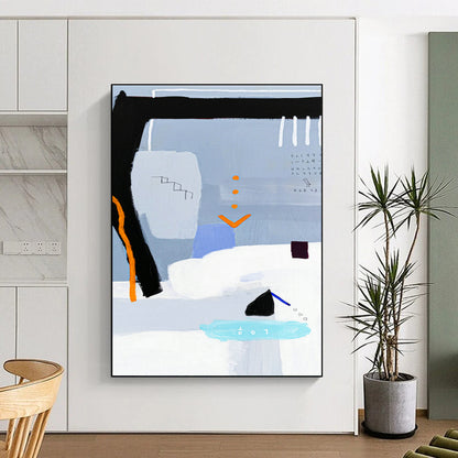 Light Blue Geometric Abstract Art for Scandinavian - Style Home & Art Gallery Pop - Up DLZ1104