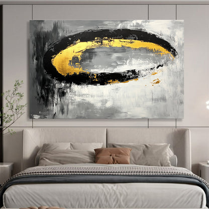 Gold and Black Oval Art for Industrial - Chic Loft & Avant - Garde Jewelry Store SC137