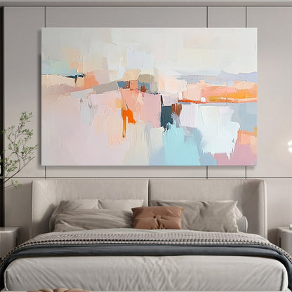 Pastel Color Block Abstract Art for Coastal Café & Bohemian Nursery SC353