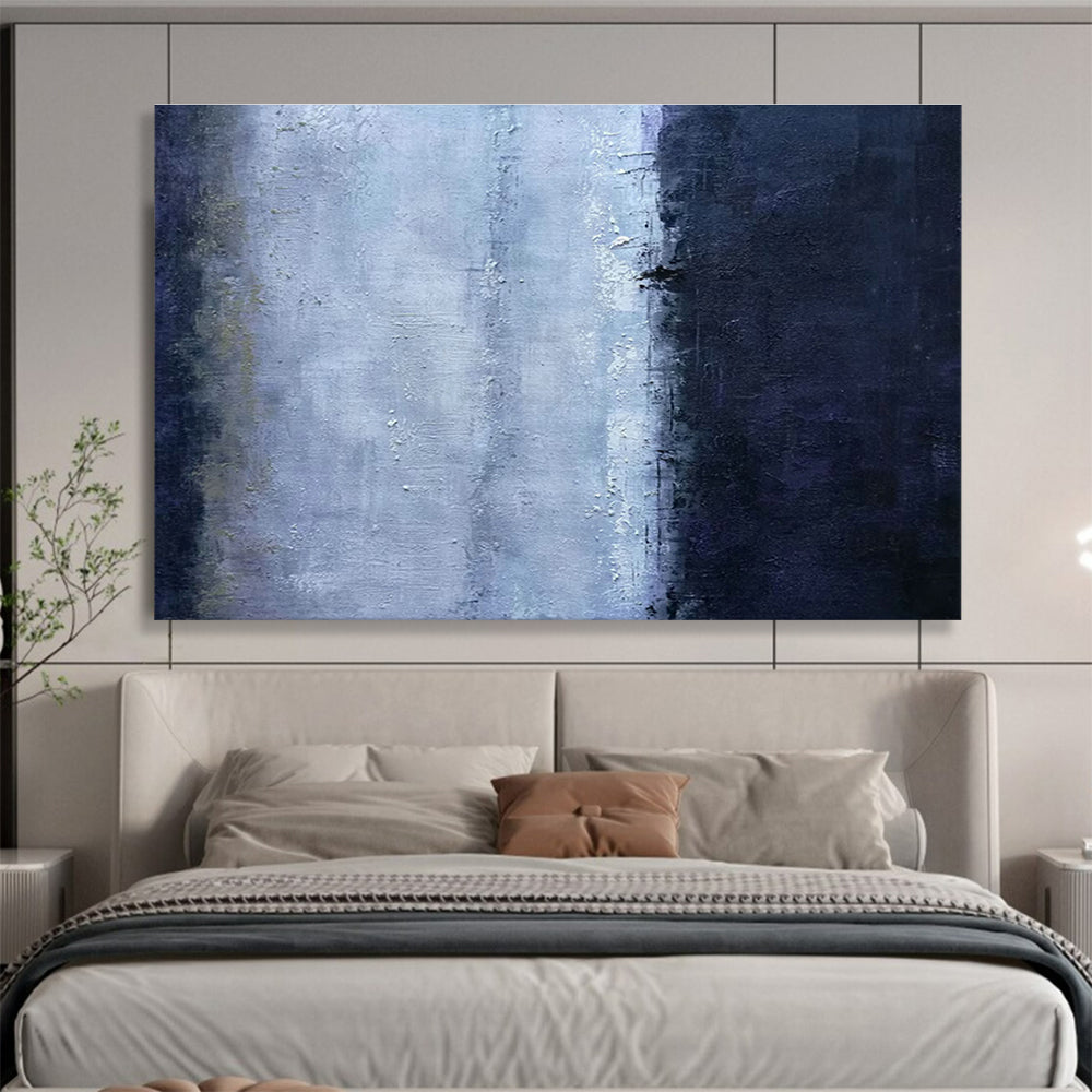 Blue - Gray Abstract Art for Modern Office Reception Area Walls DLZ3224