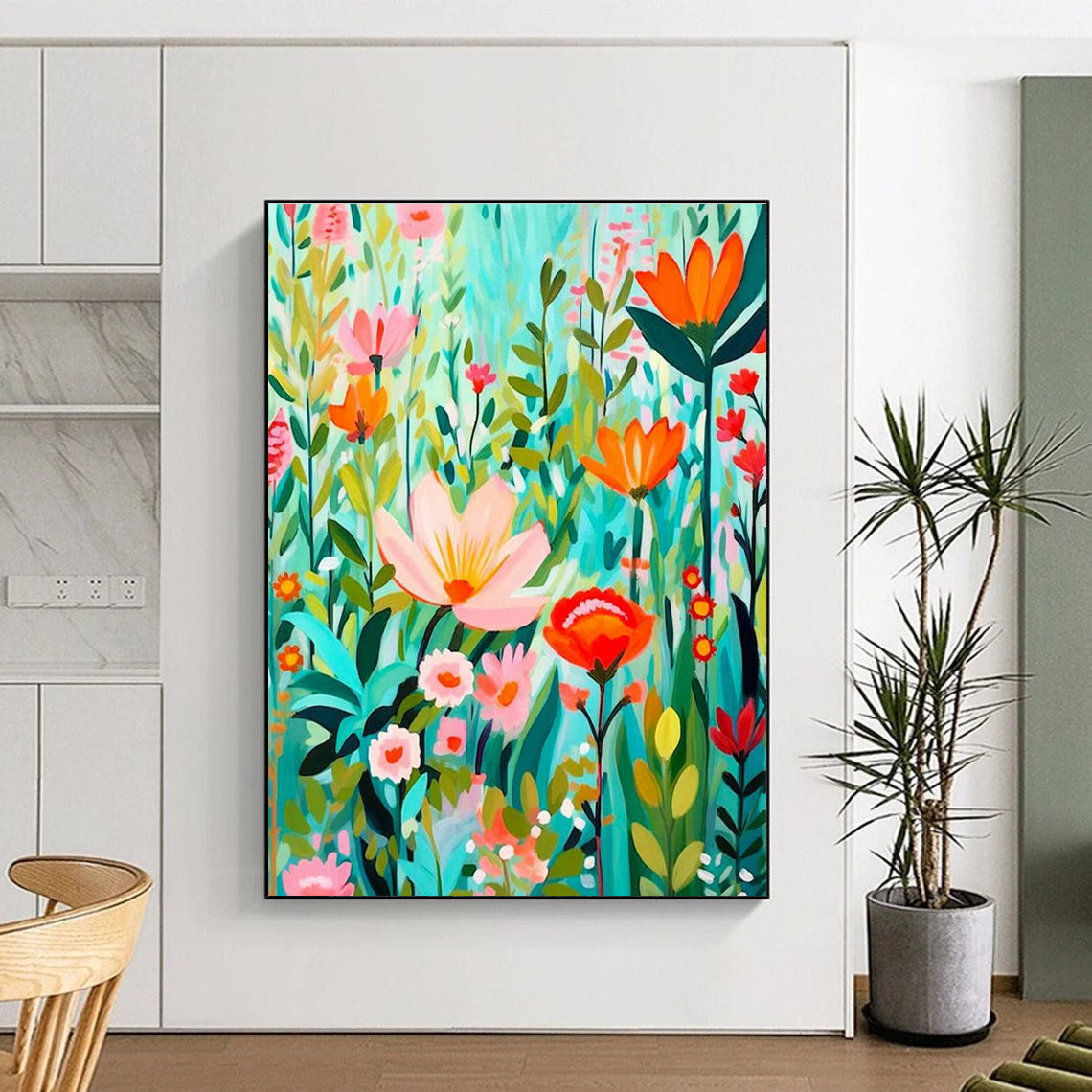 Flat - Style Flower Garden Art for Nursery & Boutique DLZ2295