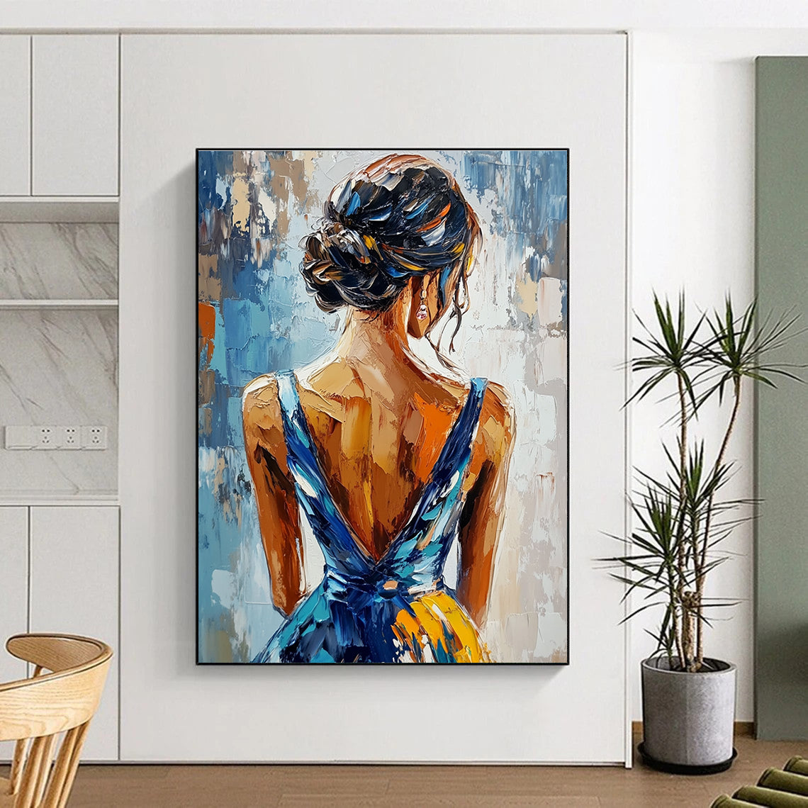 Back View of a Woman for Feminine Spa & Elegant Dining Room STSC863