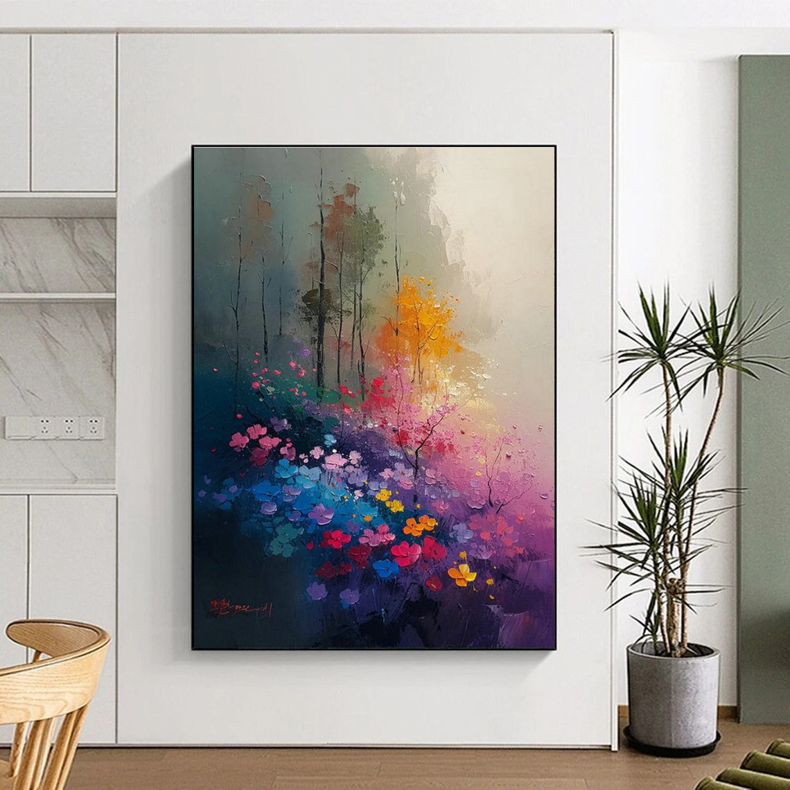 Dreamy Landscape Floral Art for Garden - Themed Restaurant & Romantic Bedroom DLZ2233