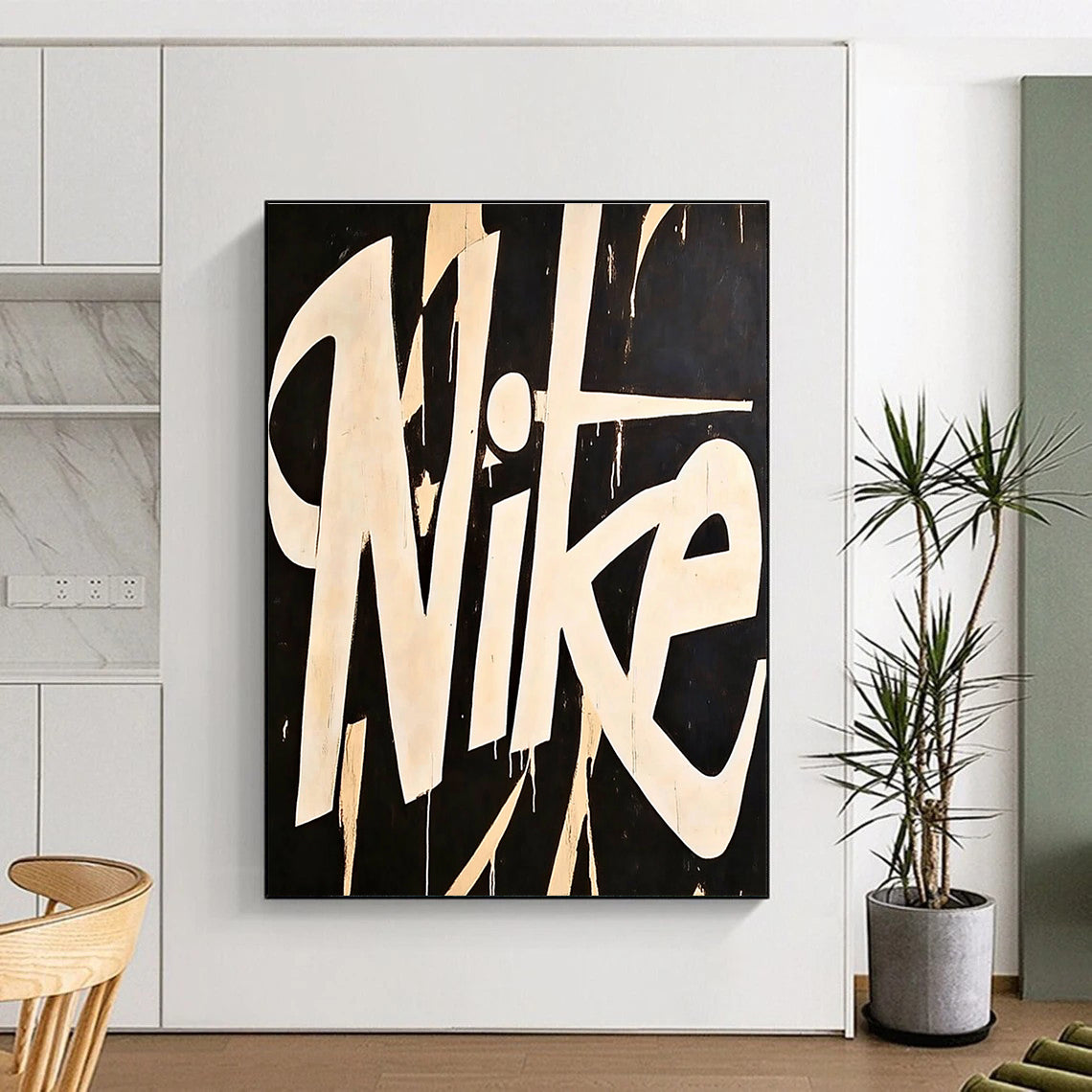 Black and White Nike Graffiti for Streetwear Store & Urban Art Studio STSC1139