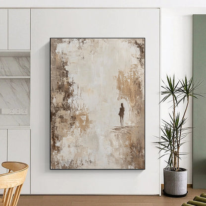 Solitary Figure in Abstract Space for Minimalist Meditation Room & Philosophical Library STSC905