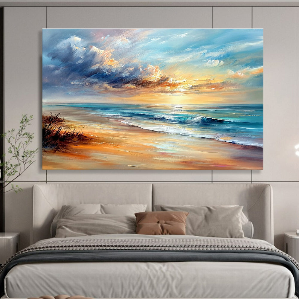 Breathtaking Beach Sunset Art for Coastal Living Room & Vacation Rental SC415