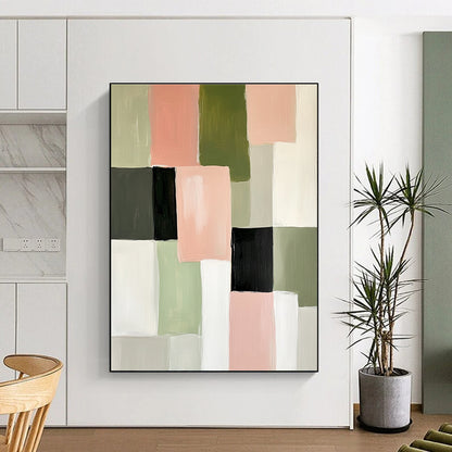Pastel Color Block Abstract for Minimalist Nursery & Scandinavian - Style Home Office STSC448